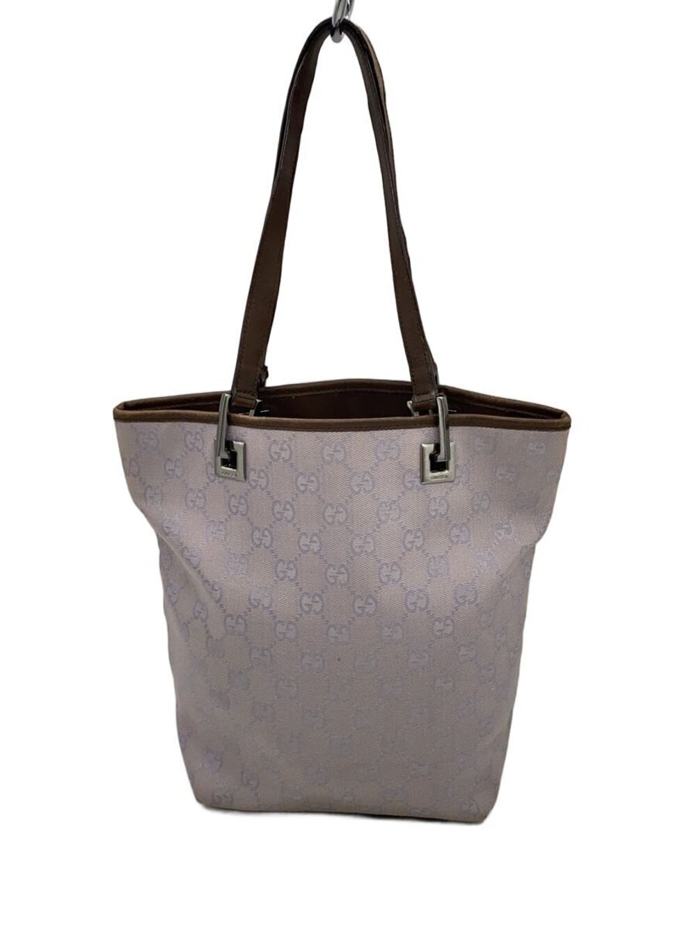 Gucci GG Canvas Eclipse Abbey shoulder tote light purple lilac leather Pink